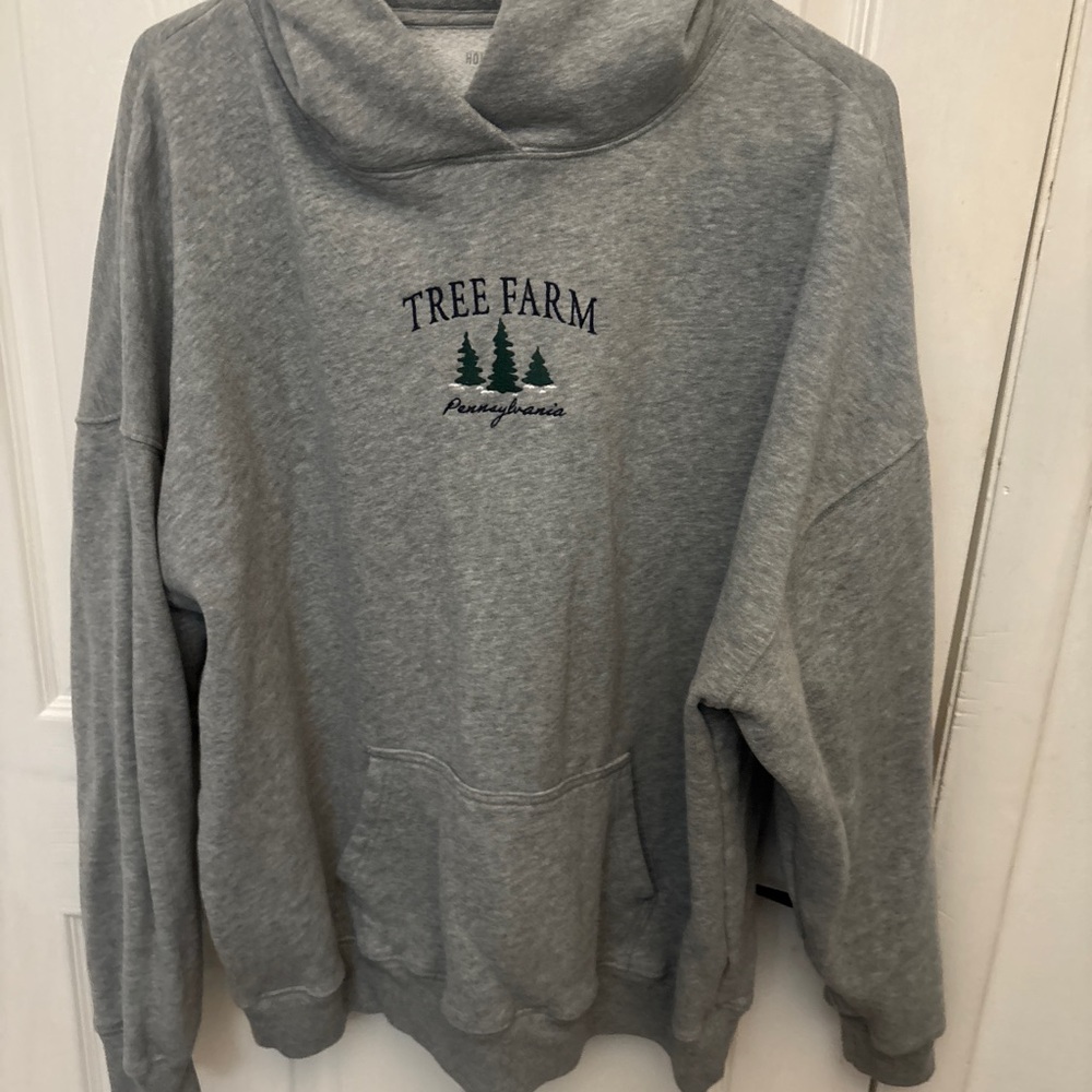 Hollister Gray Tree Farm Sweatshirt